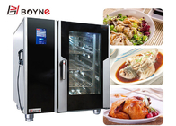 Stainless Steel 6 Trays Combi Oven With Boiler Electric LCD Version can storage 88 88 menus