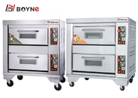 CE 220V Stainless Steel Commercial Gas Bread Oven 96W 2 Deck 2 Trays Oven
