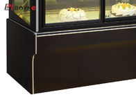 Fan Cooling Vertical Marble Base Cake Display Cabinet Showcase 10~2°C Temperature