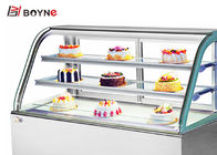 Countertop Glass Cake Showcase Chiller , 2Layer Cake Arc Shape Shop Display Counters