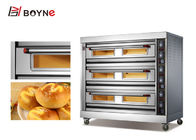 High Temperature 304 Industrial Baking Oven 3 Deck 9 Trays