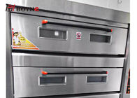 High Temperature Bakery Deck Oven Stainless Steel 2 Deck 4 Trays Bread Oven
