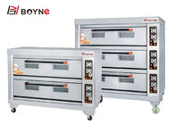 Commercial Bakery Deck Baking Oven,Stainless Steel Double Deck Six Trays Bread Baking Oven