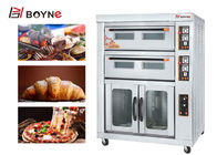Two Deck Four Trays Gas Oven With Proofer Baking Oven With Fermentation Box Kitchenware