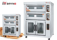 High Temperature Electric Two Deck Four Trays Bakery Oven With Proofer For Bakery