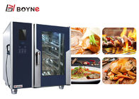 Commercial Kitchen Cooking Equipment LCD Version Combi Convection 10 GN 1/1 Gas Safety System