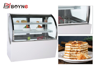 Arc Cake Cabinet with Three Layer Glass Door Marble Base for bakery