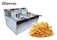 Hotel Commercial Kitchen Cooking Equipment Snack Food Double Tank Desk Top Fryer 22L