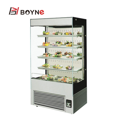 Single Sided Open Three Tier Cake Display Case LED Indoor Lighting use in the market