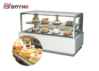 Marble Base R134A Cake Display Case Four Sides Right Angle
