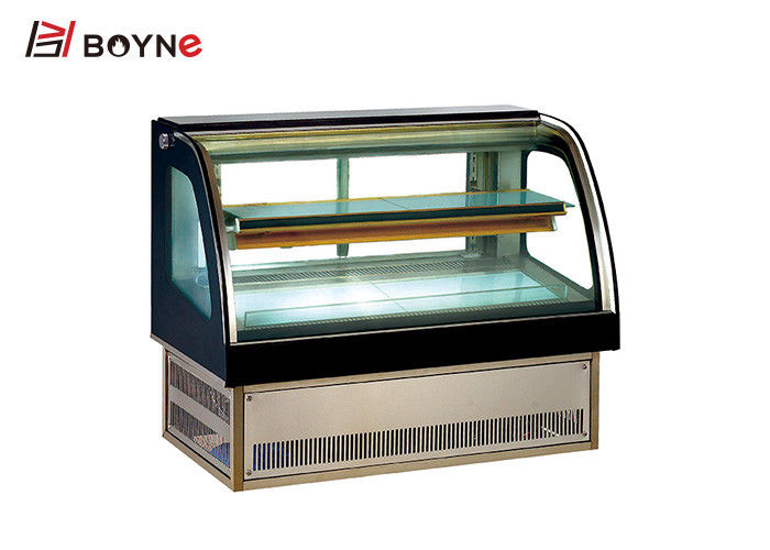 2 ~ 8 °C Mini Countertop Cake Display Case Refrigerator Tempered Glass