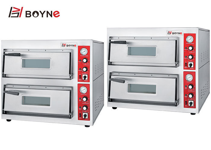 Bakery Shop Stainless Steel Commercial High Temperature Two Deck Pizza Oven