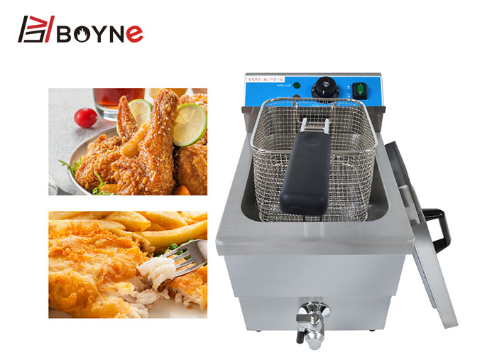 3.3kw Commercial Kitchen Cooking Equipment Fast Food Shop 12L Oil Tank Electric Fryer