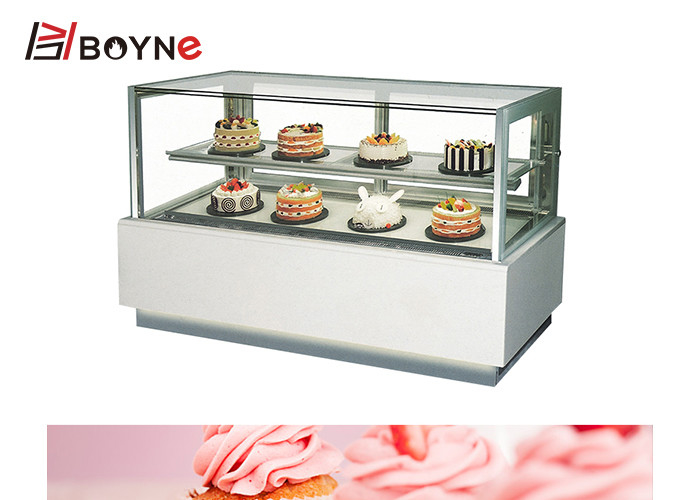 2 Layer Sweety Dessert Showcase With Marble Base LED Interior Lighting